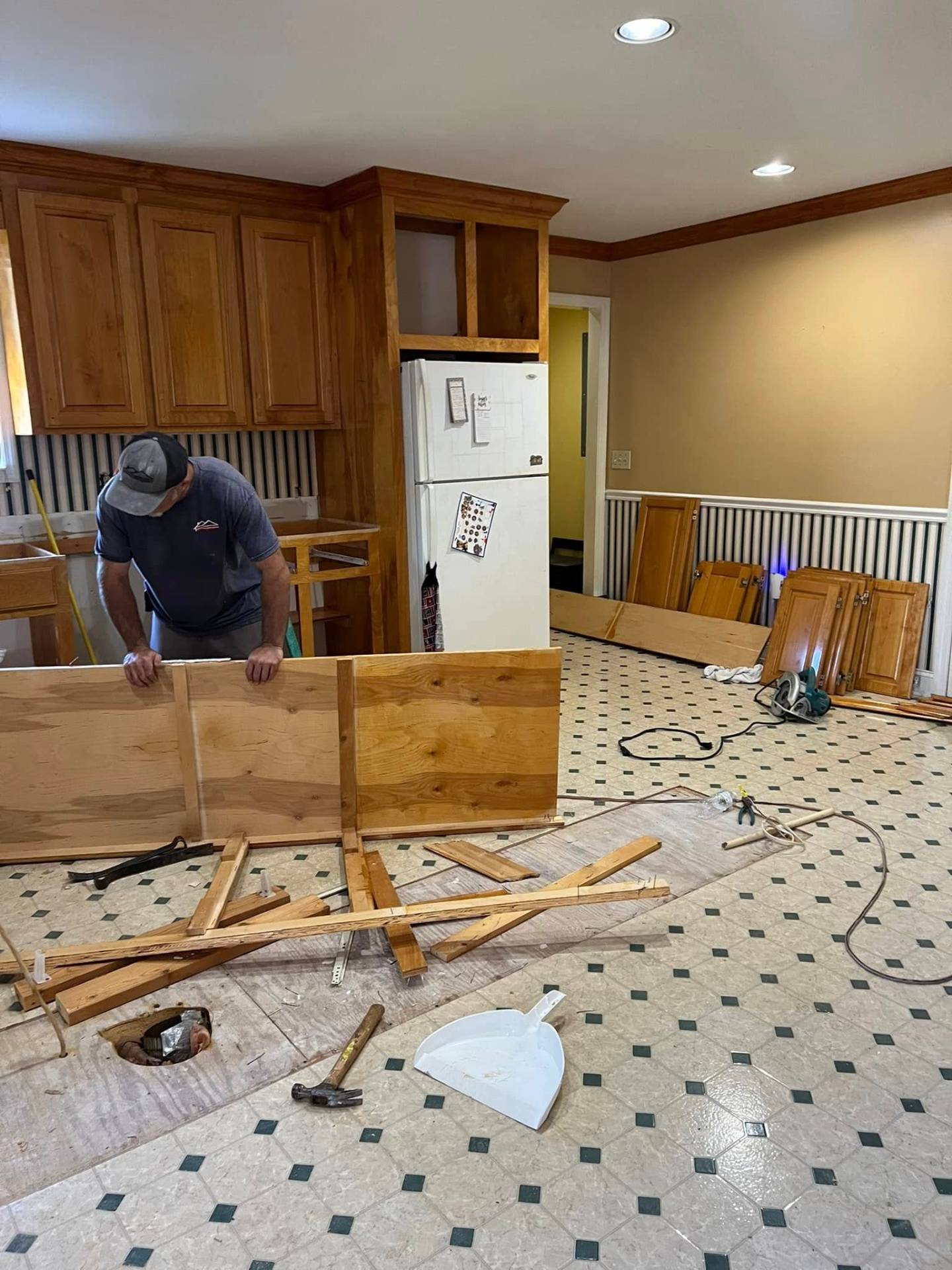 Kitchen mid-demolition